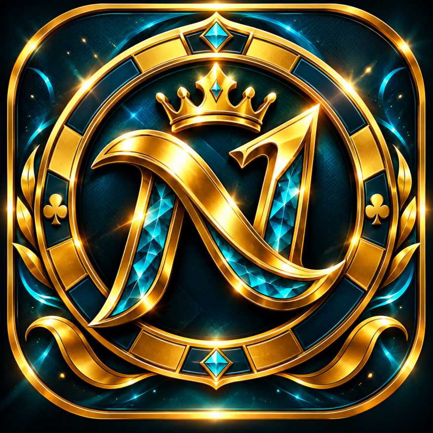 N1 Game logo with premium gold and blue design